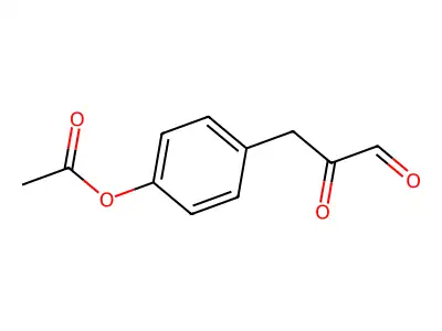 3-(4-Acetoxyphenyl)-2-oxopropanal structure