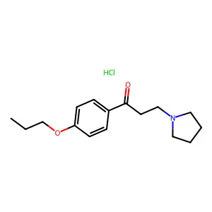Propiophenone, 4'-propoxy-3-pyrrolidinyl-, hydrochloride structure