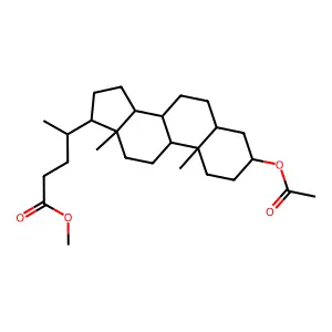 Methyl acetyl-isolithocholate structure