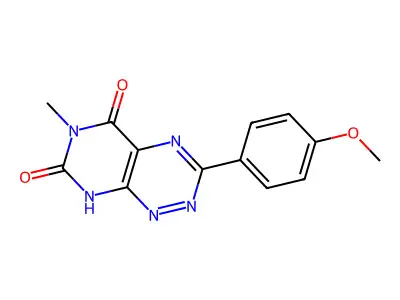 3-(4-Methoxyphenyl)-6-methylpyrimido[5,4-E][1,2,4]triazine-5,7(6H,8H)-dione structure