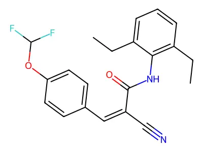 2-cyano-N-(2,6-diethylphenyl)-3-[4-(difluoromethoxy)phenyl]prop-2-enamide structure