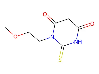 1-(2-Methoxyethyl)-2-sulfanylidene-1,3-diazinane-4,6-dione structure