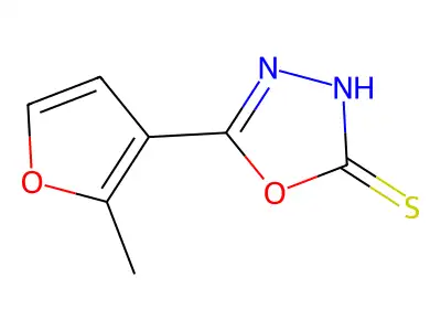5-(2-Methylfuran-3-yl)-1,3,4-oxadiazole-2-thiol structure