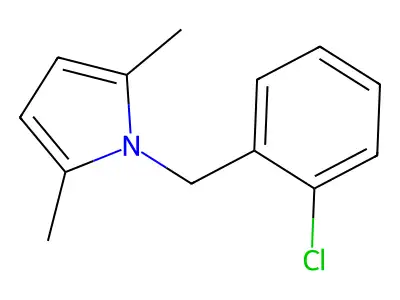 1-((2-chlorophenyl)methyl)-2,5-dimethyl-1H-pyrrole structure