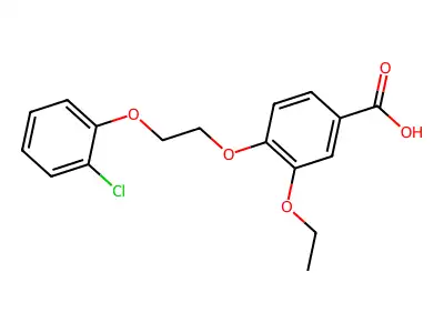 4-[2-(2-Chlorophenoxy)ethoxy]-3-ethoxybenzoic acid structure