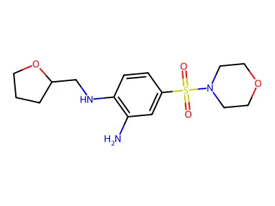 4-(morpholine-4-sulfonyl)-1-N-(oxolan-2-ylmethyl)benzene-1,2-diamine structure