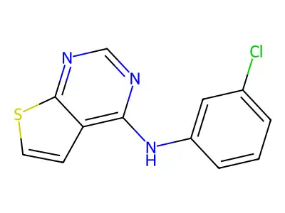 N-(3-chlorophenyl)thieno[2,3-d]pyrimidin-4-amine structure