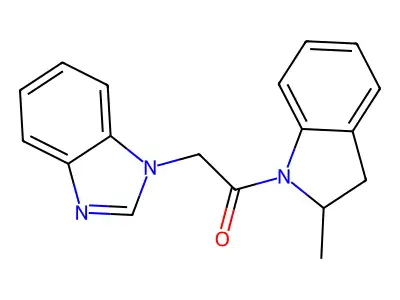 2-(Benzimidazol-1-yl)-1-(2-methyl-2,3-dihydroindol-1-yl)ethanone structure