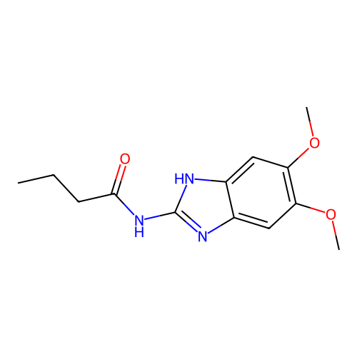N-(5,6-Dimethoxy-1H-benzimidazol-2-yl)butanimidic acid structure