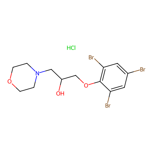 1-Morpholino-3-(2,4,6-tribromophenoxy)propan-2-ol hydrochloride structure
