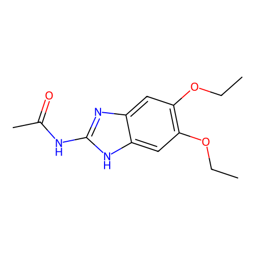 N-(5,6-二乙氧基-1H-苯并咪唑-2-基)乙酰胺 structure