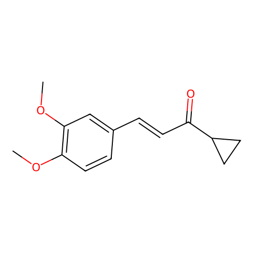 1-Cyclopropyl-3-(3',4'-dimethoxyphenyl)prop-2-en-1-one structure