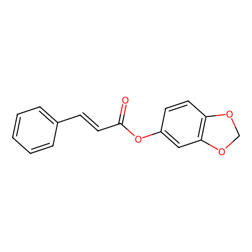 1,3-Benzodioxol-5-yl 3-phenylprop-2-enoate structure