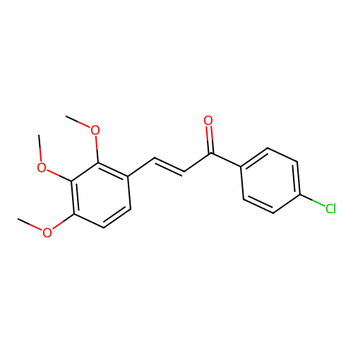 (2E)-1-(4-Chlorophenyl)-3-(2,3,4-trimethoxyphenyl)prop-2-en-1-one structure