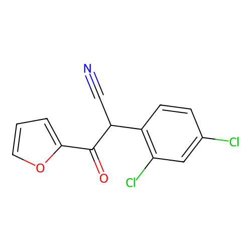 2-(2,4-Dichlorophenyl)-3-(furan-2-yl)-3-oxopropanenitrile structure