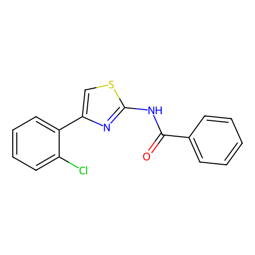 N-[4-(2-chlorophenyl)-1,3-thiazol-2-yl]benzamide structure