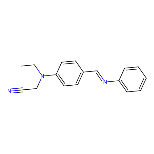 {ethyl-4-[(E)-(phenylimino)methyl]anilino}acetonitrile structure