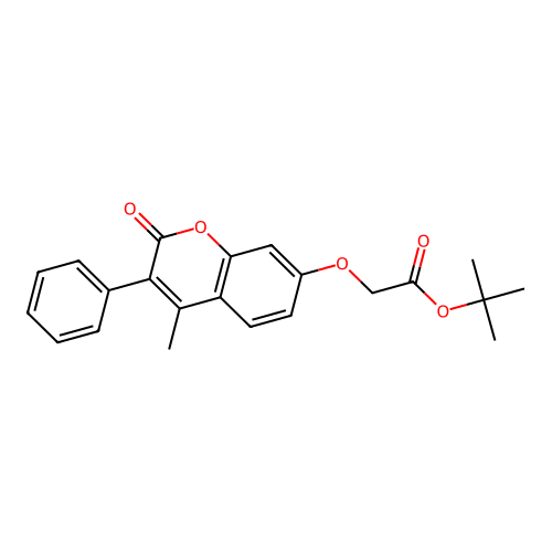 tert-butyl 2-((4-methyl-2-oxo-3-phenyl-2H-chromen-7-yl)oxy)acetate structure