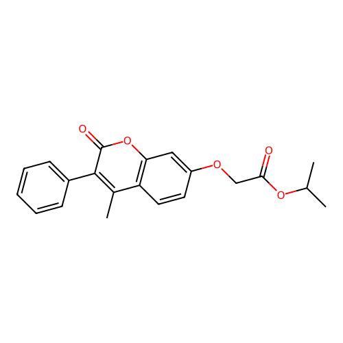 isopropyl 2-((4-methyl-2-oxo-3-phenyl-2H-chromen-7-yl)oxy)acetate structure