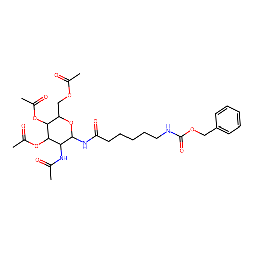 [5-acetamido-3,4-diacetyloxy-6-[6-(phenylmethoxycarbonylamino)hexanoylamino]oxan-2-yl]methyl acetate structure
