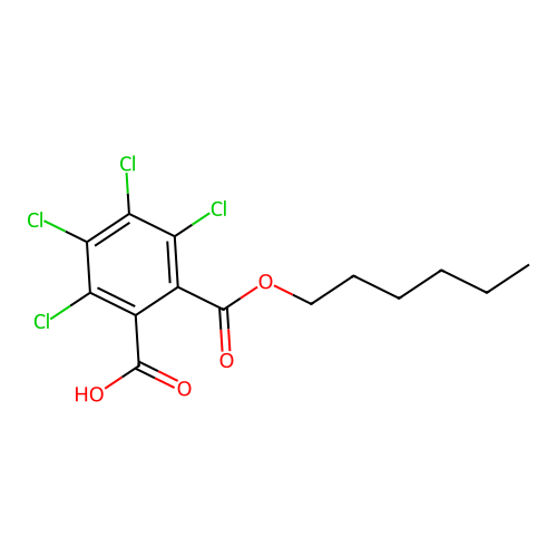 2,3,4,5-Tetrachloro-6-[(hexyloxy)carbonyl]benzoic acid structure