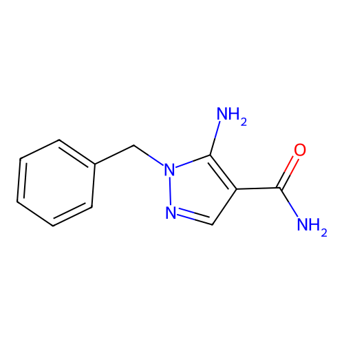 5-amino-1-benzyl-1H-pyrazole-4-carboxamide structure