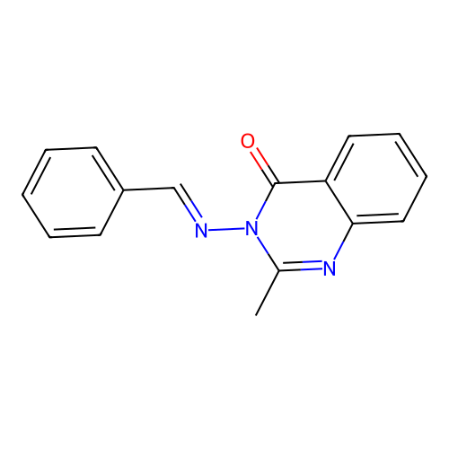 3-(Benzylideneamino)-2-methyl-quinazolin-4-one structure