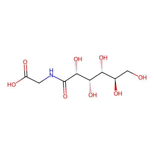 N-D-Gluconoylglycine structure