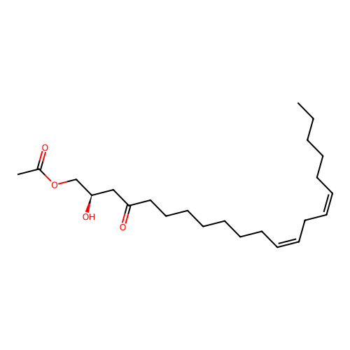 (2R,12Z,15Z)-1-(Acetyloxy)-2-hydroxy-12,15-heneicosadien-4-one structure