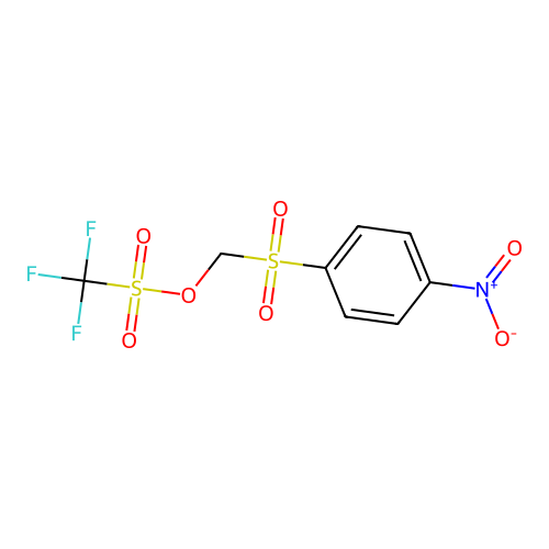 Methanesulfonic acid, trifluoro-, [(4-nitrophenyl)sulfonyl]methyl ester structure
