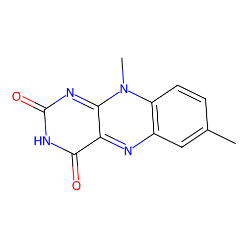 Benzo[g]pteridine-2,4(3H,10H)-dione, 7,10-dimethyl- structure