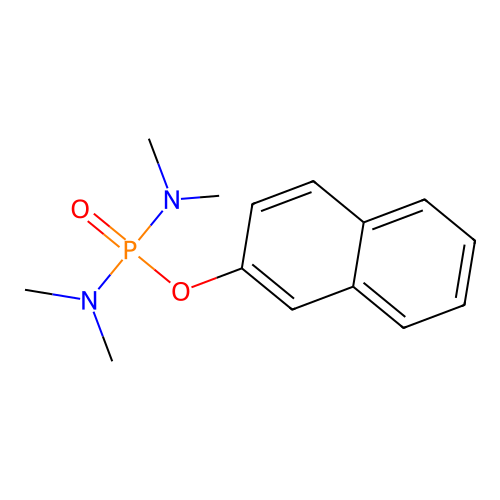 Phosphorodiamidic acid, tetramethyl-, 2-naphthalenyl ester structure