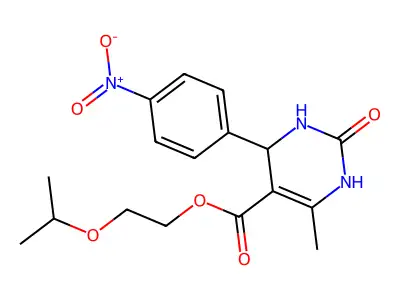 2-(propan-2-yloxy)ethyl 6-methyl-4-(4-nitrophenyl)-2-oxo-1,2,3,4-tetrahydropyrimidine-5-carboxylate structure