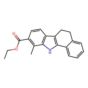 Ethyl 10-methyl-6,11-dihydro-5h-benzo[a]carbazole-9-carboxylate structure