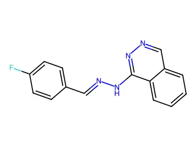 N-[(4-fluorophenyl)methylideneamino]phthalazin-1-amine structure