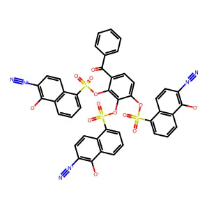 5-(4-Benzoyl-2,3-dihydroxyphenoxy)sulfonyl-1-hydroxynaphthalene-2-diazonium structure