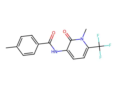 4-methyl-N-[1-methyl-2-oxo-6-(trifluoromethyl)-3-pyridinyl]benzamide structure