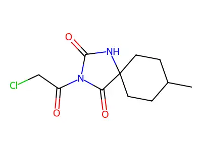 3-(2-Chloroacetyl)-8-methyl-1,3-diazaspiro(4.5)decane-2,4-dione structure
