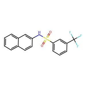 N-(2-naphthyl)-3-(trifluoromethyl)benzenesulfonamide structure