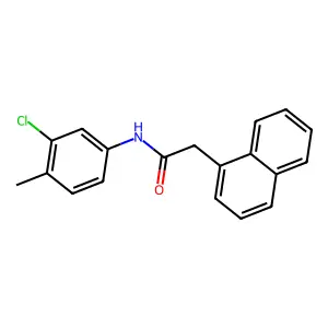 N-(3-chloro-4-methylphenyl)-2-(1-naphthyl)acetamide structure