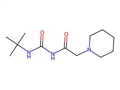 N-(tert-butylcarbamoyl)-2-piperidin-1-ylacetamide structure