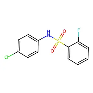 N-(4-chlorophenyl)-2-fluorobenzenesulfonamide structure
