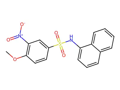 4-methoxy-N-naphthalen-1-yl-3-nitrobenzenesulfonamide structure