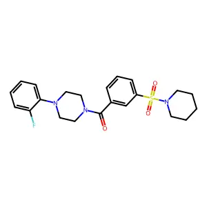 4-(2-Fluorophenyl)piperazinyl 3-(piperidylsulfonyl)phenyl ketone structure
