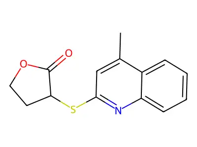 3-(4-Methylquinolin-2-yl)sulfanyloxolan-2-one structure