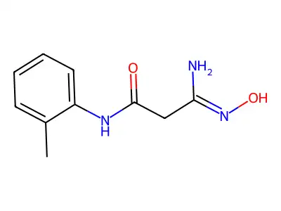 3-amino-3-hydroxyimino-N-(2-methylphenyl)propanamide structure