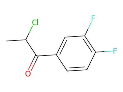 2-Chloro-1-(3,4-difluorophenyl)propan-1-one structure
