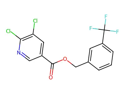 [3-(Trifluoromethyl)phenyl]methyl 5,6-dichloropyridine-3-carboxylate structure