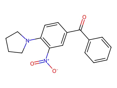 Methanone, [3-nitro-4-(1-pyrrolidinyl)phenyl]phenyl- structure