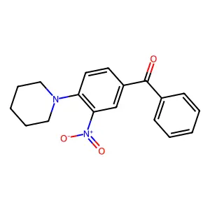 3-nitro-4-piperidino-benzophenone structure